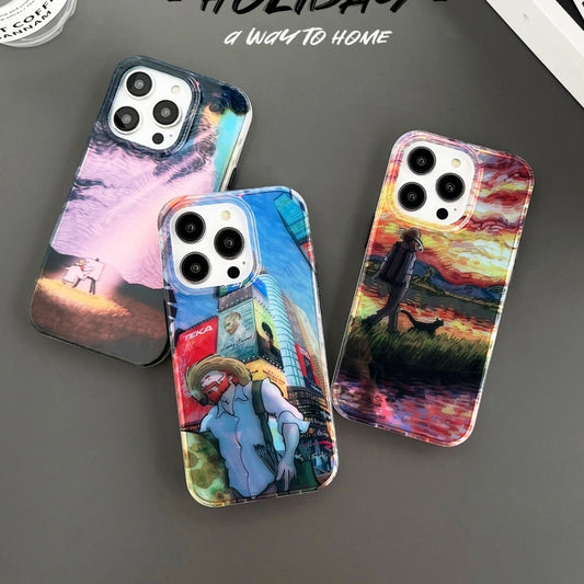 جراب هاتف IMD مزخرف بطبقة زيتية مزدوجة الجوانب، مناسب لأجهزة iPhone 14 وiPhone 14 Pro وiPhone 14 Pro Max وiPhone 13 Pro Max وiPhone 13 Pro وiPhone 13 وiPhone 12 وiPhone 12 Pro Max وiPhone 12 Pro وiPhone 11