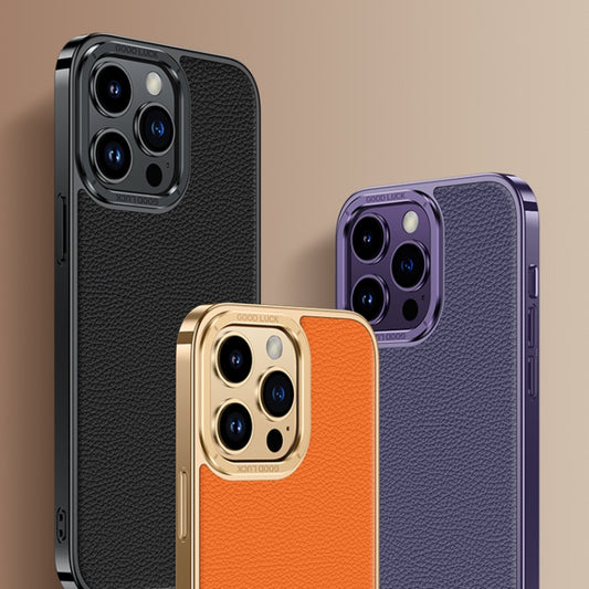 جراب هاتف من الجلد الأصلي بملمس الليتشي، مناسب لأجهزة iPhone 14 / 13، وiPhone 14 Pro، وiPhone 14 Pro Max، وiPhone 13 Pro Max، وiPhone 13 Pro، وiPhone 12، وiPhone 12 Pro Max، وiPhone 12 Pro