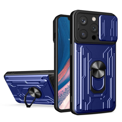 جراب هاتف منزلق من مادة TPU + PC مع فتحة بطاقة، لهاتف iPhone 15 Pro Max، وiPhone 15 Pro، وiPhone 15 Plus، وiPhone 15