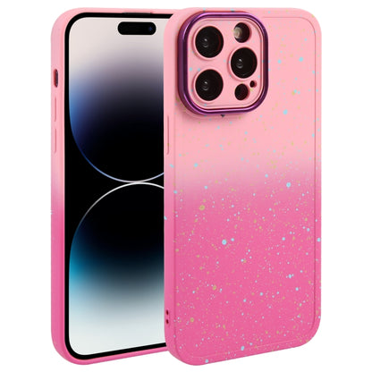 Gradient Starry Silicone Phone Case with Lens Film, For iPhone 14 Plus, For iPhone 15 Pro Max, For iPhone 14, For iPhone 15 Pro, For iPhone 15 Plus, For iPhone 14 Pro, For iPhone 15, For iPhone 14 Pro Max