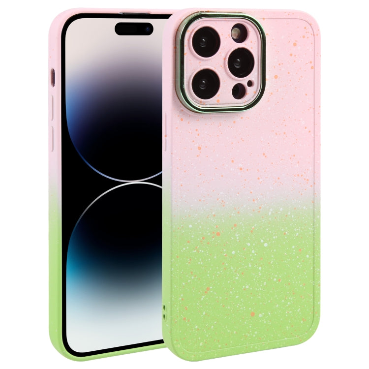 Gradient Starry Silicone Phone Case with Lens Film, For iPhone 14 Plus, For iPhone 15 Pro Max, For iPhone 14, For iPhone 15 Pro, For iPhone 15 Plus, For iPhone 14 Pro, For iPhone 15, For iPhone 14 Pro Max