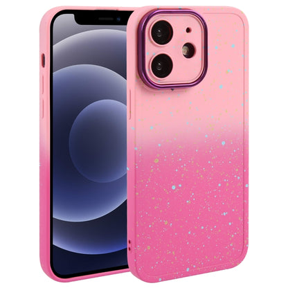 Gradient Starry Silicone Phone Case with Lens Film, For iPhone 13 Pro Max, For iPhone 13 Pro, For iPhone 13, For iPhone 12, For iPhone 12 Pro Max, For iPhone 12 Pro, For iPhone 11 Pro Max, For iPhone 11