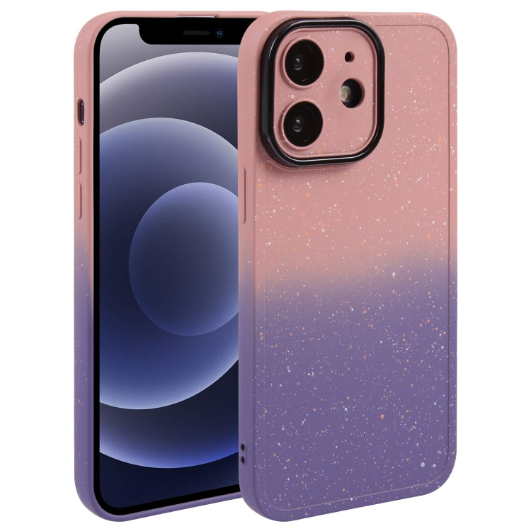 Gradient Starry Silicone Phone Case with Lens Film, For iPhone 13 Pro Max, For iPhone 13 Pro, For iPhone 13, For iPhone 12, For iPhone 12 Pro Max, For iPhone 12 Pro, For iPhone 11 Pro Max, For iPhone 11
