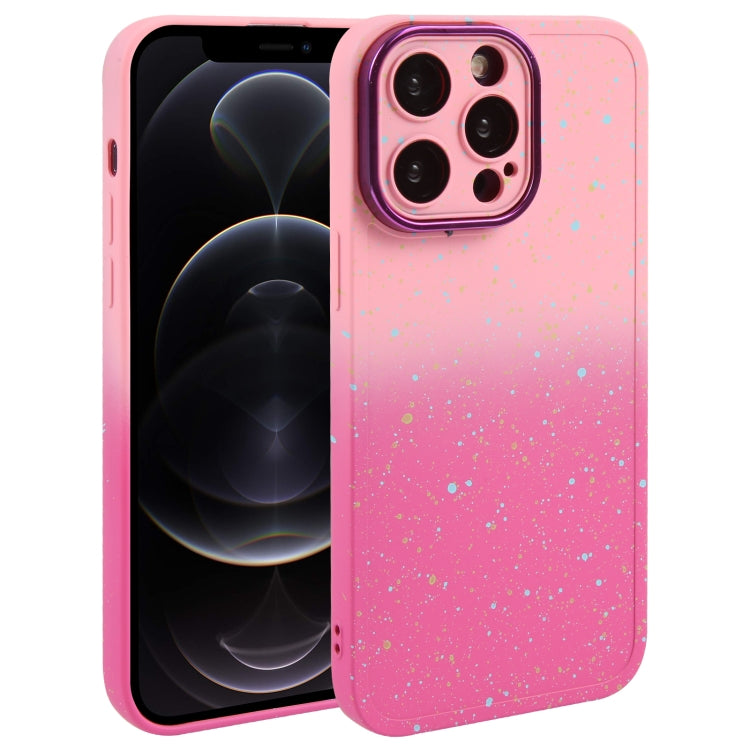 Gradient Starry Silicone Phone Case with Lens Film, For iPhone 13 Pro Max, For iPhone 13 Pro, For iPhone 13, For iPhone 12, For iPhone 12 Pro Max, For iPhone 12 Pro, For iPhone 11 Pro Max, For iPhone 11