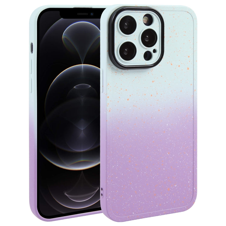 Gradient Starry Silicone Phone Case with Lens Film, For iPhone 13 Pro Max, For iPhone 13 Pro, For iPhone 13, For iPhone 12, For iPhone 12 Pro Max, For iPhone 12 Pro, For iPhone 11 Pro Max, For iPhone 11