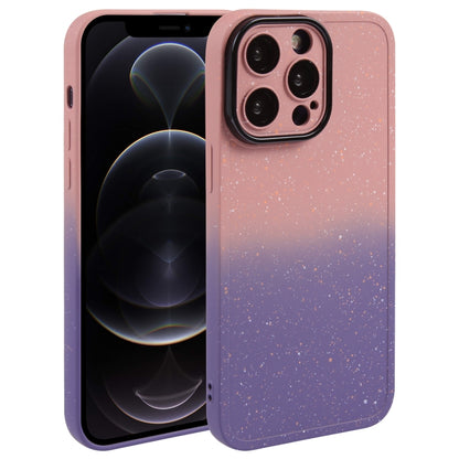 Gradient Starry Silicone Phone Case with Lens Film, For iPhone 13 Pro Max, For iPhone 13 Pro, For iPhone 13, For iPhone 12, For iPhone 12 Pro Max, For iPhone 12 Pro, For iPhone 11 Pro Max, For iPhone 11