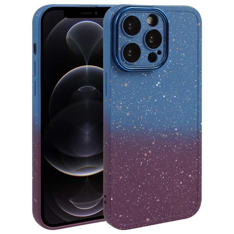 Gradient Starry Silicone Phone Case with Lens Film, For iPhone 13 Pro Max, For iPhone 13 Pro, For iPhone 13, For iPhone 12, For iPhone 12 Pro Max, For iPhone 12 Pro, For iPhone 11 Pro Max, For iPhone 11