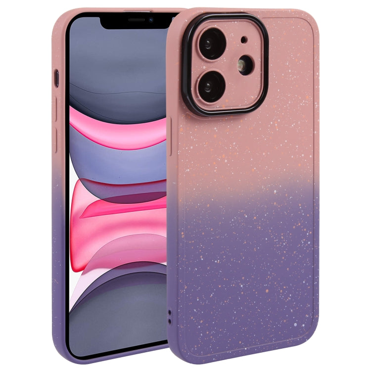Gradient Starry Silicone Phone Case with Lens Film, For iPhone 13 Pro Max, For iPhone 13 Pro, For iPhone 13, For iPhone 12, For iPhone 12 Pro Max, For iPhone 12 Pro, For iPhone 11 Pro Max, For iPhone 11