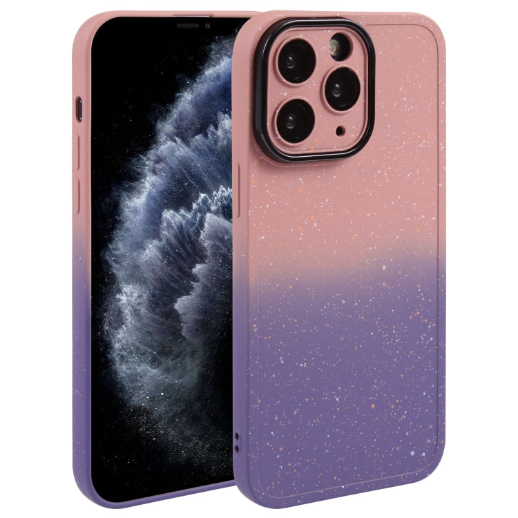 Gradient Starry Silicone Phone Case with Lens Film, For iPhone 13 Pro Max, For iPhone 13 Pro, For iPhone 13, For iPhone 12, For iPhone 12 Pro Max, For iPhone 12 Pro, For iPhone 11 Pro Max, For iPhone 11