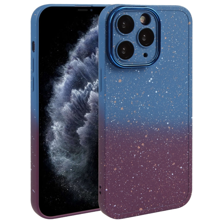 Gradient Starry Silicone Phone Case with Lens Film, For iPhone 13 Pro Max, For iPhone 13 Pro, For iPhone 13, For iPhone 12, For iPhone 12 Pro Max, For iPhone 12 Pro, For iPhone 11 Pro Max, For iPhone 11