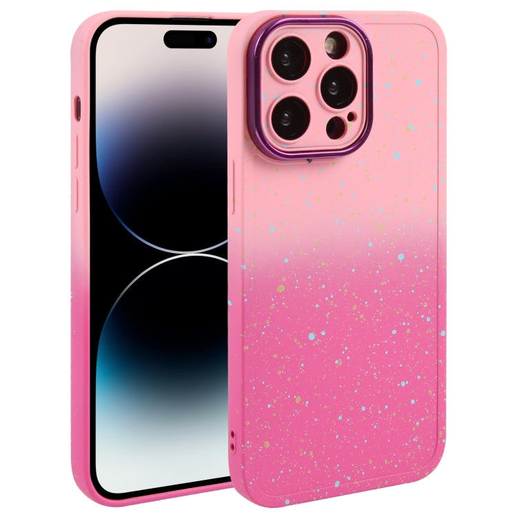 Gradient Starry Silicone Phone Case with Lens Film, For iPhone 14 Plus, For iPhone 15 Pro Max, For iPhone 14, For iPhone 15 Pro, For iPhone 15 Plus, For iPhone 14 Pro, For iPhone 15, For iPhone 14 Pro Max
