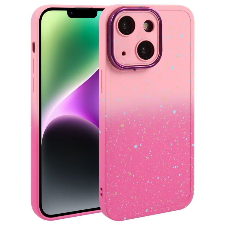 Gradient Starry Silicone Phone Case with Lens Film, For iPhone 14 Plus, For iPhone 15 Pro Max, For iPhone 14, For iPhone 15 Pro, For iPhone 15 Plus, For iPhone 14 Pro, For iPhone 15, For iPhone 14 Pro Max