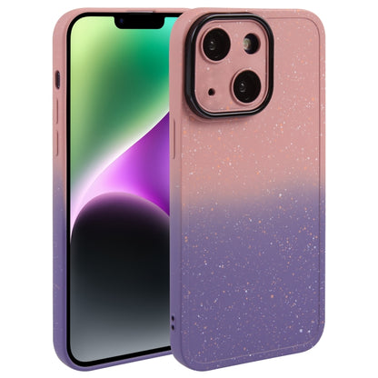 Gradient Starry Silicone Phone Case with Lens Film, For iPhone 14 Plus, For iPhone 15 Pro Max, For iPhone 14, For iPhone 15 Pro, For iPhone 15 Plus, For iPhone 14 Pro, For iPhone 15, For iPhone 14 Pro Max