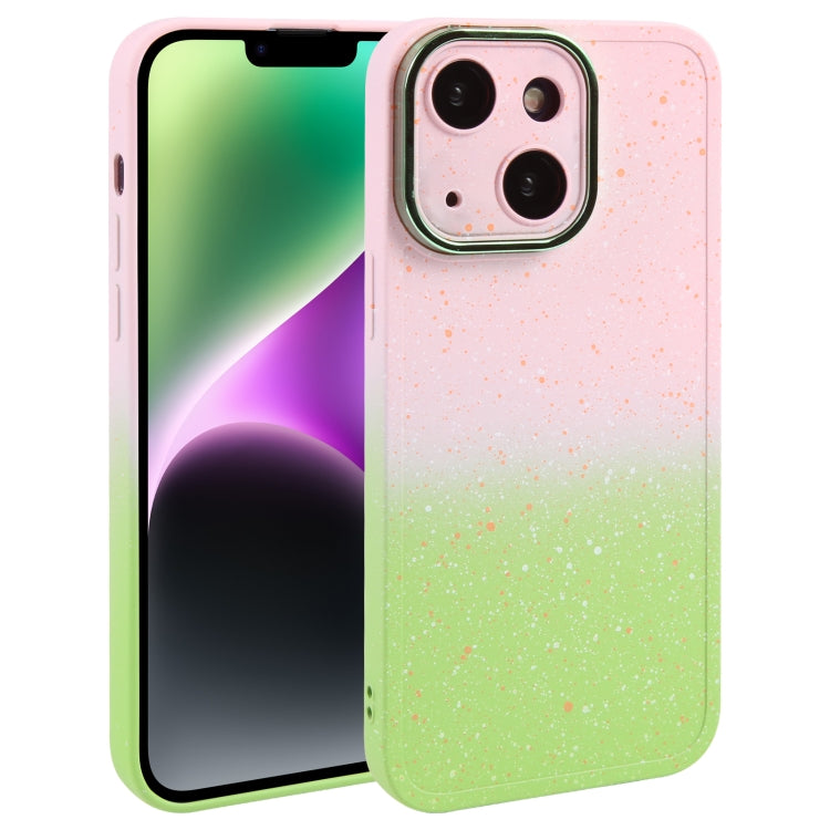 Gradient Starry Silicone Phone Case with Lens Film, For iPhone 14 Plus, For iPhone 15 Pro Max, For iPhone 14, For iPhone 15 Pro, For iPhone 15 Plus, For iPhone 14 Pro, For iPhone 15, For iPhone 14 Pro Max