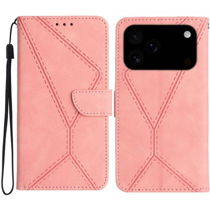 جراب هاتف جلدي منقوش بخياطة، مناسب لأجهزة iPhone 16 Pro Max وiPhone 16 Pro وiPhone 16 Plus وiPhone 16 وiPhone 16e وiPhone 15 Pro Max وiPhone 15 Pro وiPhone 15 Plus