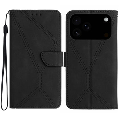 جراب هاتف جلدي منقوش بخياطة، مناسب لأجهزة iPhone 16 Pro Max وiPhone 16 Pro وiPhone 16 Plus وiPhone 16 وiPhone 16e وiPhone 15 Pro Max وiPhone 15 Pro وiPhone 15 Plus