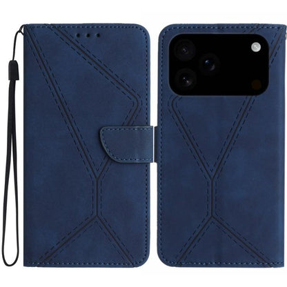 جراب هاتف جلدي منقوش بخياطة، مناسب لأجهزة iPhone 16 Pro Max وiPhone 16 Pro وiPhone 16 Plus وiPhone 16 وiPhone 16e وiPhone 15 Pro Max وiPhone 15 Pro وiPhone 15 Plus