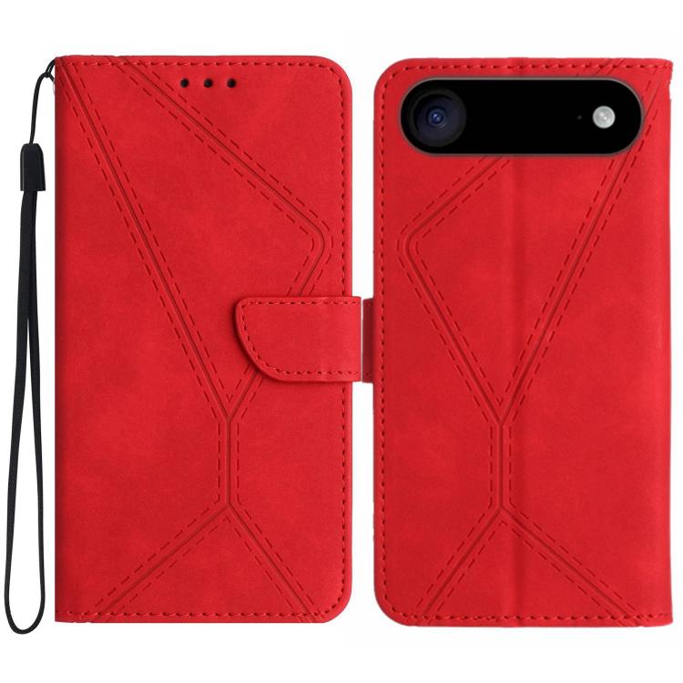 جراب هاتف جلدي منقوش بخياطة، مناسب لأجهزة iPhone 16 Pro Max وiPhone 16 Pro وiPhone 16 Plus وiPhone 16 وiPhone 16e وiPhone 15 Pro Max وiPhone 15 Pro وiPhone 15 Plus