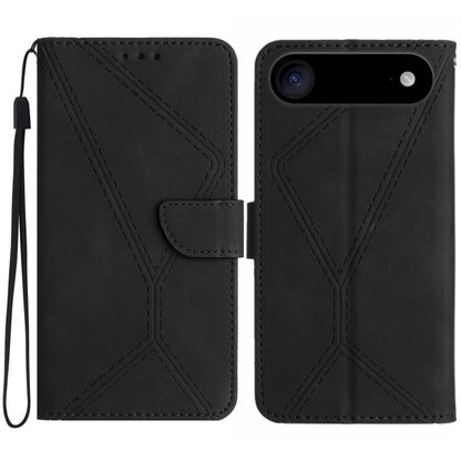 جراب هاتف جلدي منقوش بخياطة، مناسب لأجهزة iPhone 16 Pro Max وiPhone 16 Pro وiPhone 16 Plus وiPhone 16 وiPhone 16e وiPhone 15 Pro Max وiPhone 15 Pro وiPhone 15 Plus