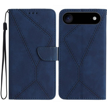 جراب هاتف جلدي منقوش بخياطة، مناسب لأجهزة iPhone 16 Pro Max وiPhone 16 Pro وiPhone 16 Plus وiPhone 16 وiPhone 16e وiPhone 15 Pro Max وiPhone 15 Pro وiPhone 15 Plus