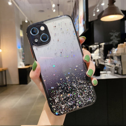 Starry Gradient Glitter Powder TPU Phone Case, For iPhone 14 Plus, For iPhone 14, For iPhone 14 Pro, For iPhone 14 Pro Max, For iPhone 13 Pro Max, For iPhone 13 Pro, For iPhone 13, For iPhone 13 mini