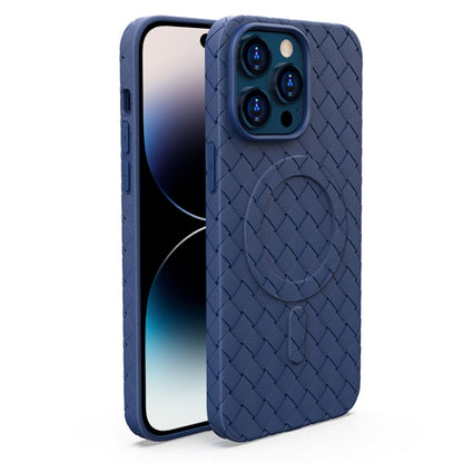 جراب هاتف مغناطيسي تبريد ماج سيف بنمط منسوج، مناسب لأجهزة iPhone 14 وiPhone 14 Pro وiPhone 14 Pro Max وiPhone 13 Pro Max وiPhone 13 Pro وiPhone 13