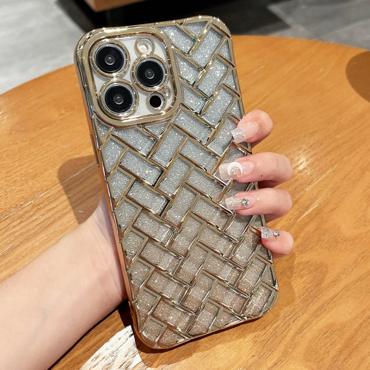 جراب هاتف من الورق اللامع بنقش ليزر ثلاثي الأبعاد وشبكة منسوجة، مناسب لهاتف iPhone 12 Pro وiPhone 11