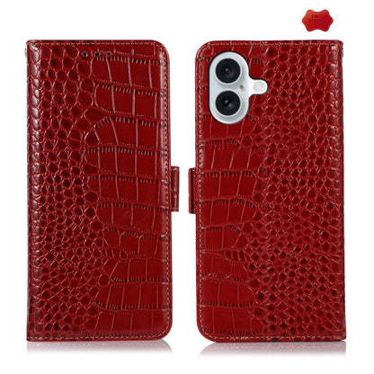 Crocodile Top Layer Cowhide Leather Phone Case, For iPhone 17 Pro Max, For iPhone 17 Pro, For iPhone 17, For iPhone 17 Air, For iPhone 16e, For iPhone 16 Pro Max, For iPhone 16 Pro, For iPhone 16 Plus, For iPhone 16, For iPhone 15 Pro Max��������������...