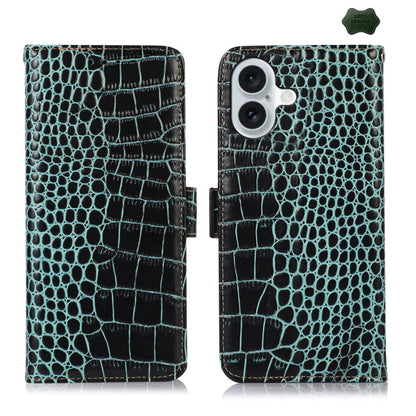 Crocodile Top Layer Cowhide Leather Phone Case, For iPhone 17 Pro Max, For iPhone 17 Pro, For iPhone 17, For iPhone 17 Air, For iPhone 16e, For iPhone 16 Pro Max, For iPhone 16 Pro, For iPhone 16 Plus, For iPhone 16, For iPhone 15 Pro Max��������������...