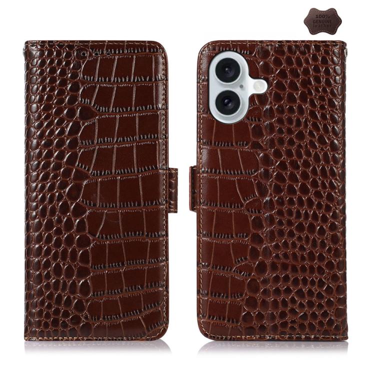 Crocodile Top Layer Cowhide Leather Phone Case, For iPhone 17 Pro Max, For iPhone 17 Pro, For iPhone 17, For iPhone 17 Air, For iPhone 16e, For iPhone 16 Pro Max, For iPhone 16 Pro, For iPhone 16 Plus, For iPhone 16, For iPhone 15 Pro Max��������������...