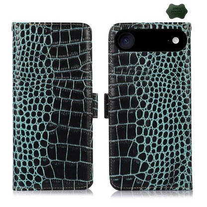 Crocodile Top Layer Cowhide Leather Phone Case, For iPhone 17 Pro Max, For iPhone 17 Pro, For iPhone 17, For iPhone 17 Air, For iPhone 16e, For iPhone 16 Pro Max, For iPhone 16 Pro, For iPhone 16 Plus, For iPhone 16, For iPhone 15 Pro Max��������������...