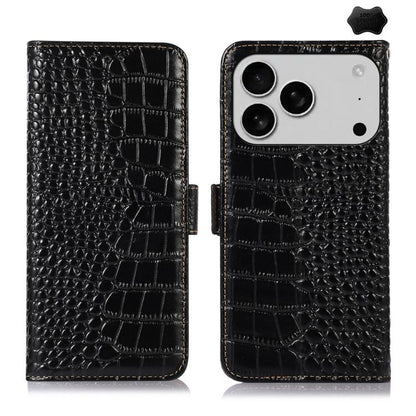 Crocodile Top Layer Cowhide Leather Phone Case, For iPhone 17 Pro Max, For iPhone 17 Pro, For iPhone 17, For iPhone 17 Air, For iPhone 16e, For iPhone 16 Pro Max, For iPhone 16 Pro, For iPhone 16 Plus, For iPhone 16, For iPhone 15 Pro Max��������������...