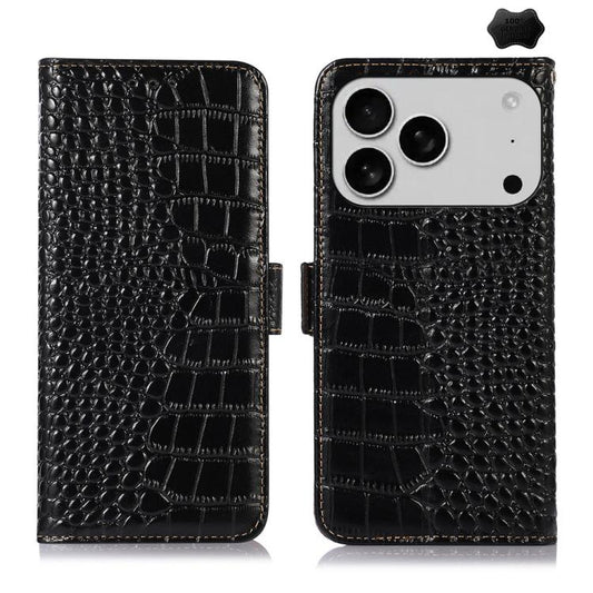 Crocodile Top Layer Cowhide Leather Phone Case, For iPhone 17 Pro Max, For iPhone 17 Pro, For iPhone 17, For iPhone 17 Air, For iPhone 16e, For iPhone 16 Pro Max, For iPhone 16 Pro, For iPhone 16 Plus, For iPhone 16, For iPhone 15 Pro Max��������������...