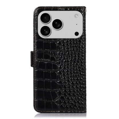 Crocodile Top Layer Cowhide Leather Phone Case, For iPhone 17 Pro Max, For iPhone 17 Pro, For iPhone 17, For iPhone 17 Air, For iPhone 16e, For iPhone 16 Pro Max, For iPhone 16 Pro, For iPhone 16 Plus, For iPhone 16, For iPhone 15 Pro Max��������������...