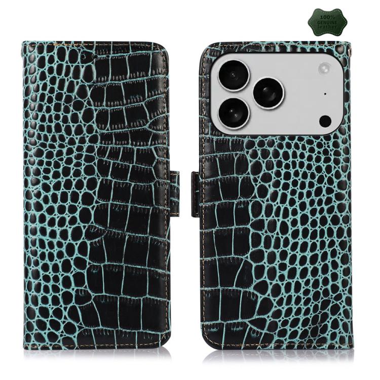 Crocodile Top Layer Cowhide Leather Phone Case, For iPhone 17 Pro Max, For iPhone 17 Pro, For iPhone 17, For iPhone 17 Air, For iPhone 16e, For iPhone 16 Pro Max, For iPhone 16 Pro, For iPhone 16 Plus, For iPhone 16, For iPhone 15 Pro Max��������������...
