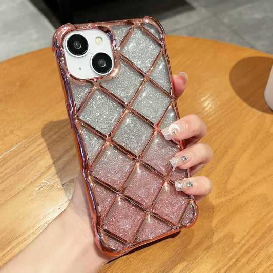 3D Diamond Lattice Laser Engraving Glitter Paper Phone Case, For iPhone 14 / 13, For iPhone 15 Pro Max, For iPhone 14 Pro, For iPhone 15 Pro, For iPhone 14 Pro Max, For iPhone 13 Pro Max, For iPhone 15, For iPhone 13 Pro