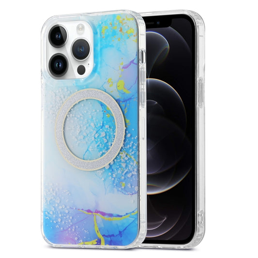 جراب هاتف IMD Marble Magsafe مزدوج الجوانب، لهاتف iPhone 12 Pro