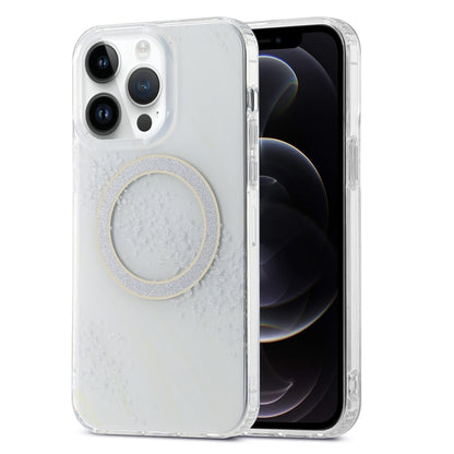 جراب هاتف IMD Marble Magsafe مزدوج الجوانب، لهاتف iPhone 12 Pro