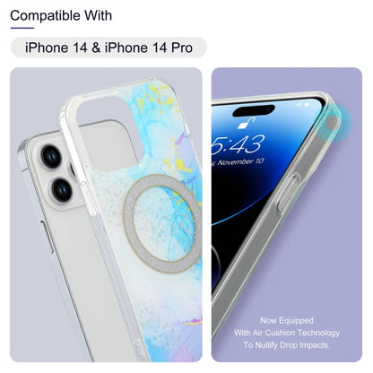 جراب هاتف IMD Marble Magsafe مزدوج الجوانب، لهاتف iPhone 12 Pro