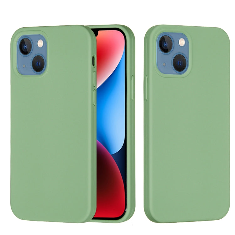 جراب هاتف سيليكون بلون سادة، لهاتف iPhone 15