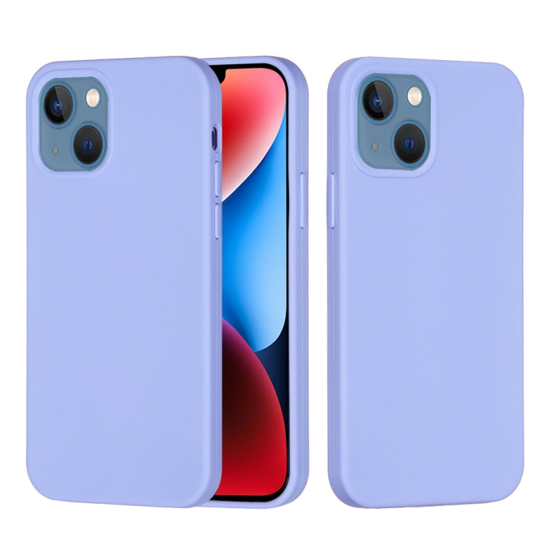 جراب هاتف سيليكون بلون سادة، لهاتف iPhone 15