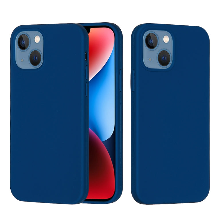 جراب هاتف سيليكون بلون سادة، لهاتف iPhone 15