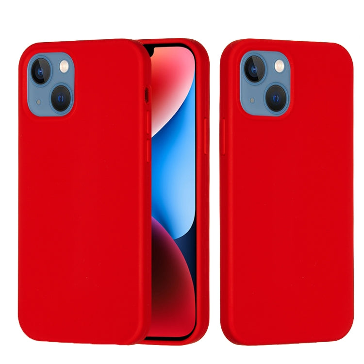 جراب هاتف سيليكون بلون سادة، لهاتف iPhone 15