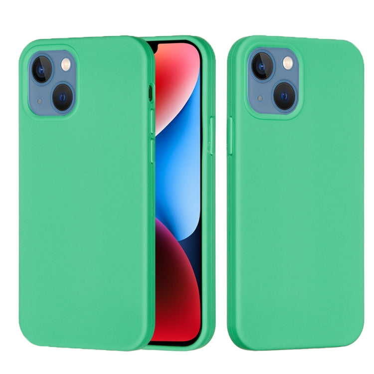 جراب هاتف سيليكون بلون سادة، لهاتف iPhone 15