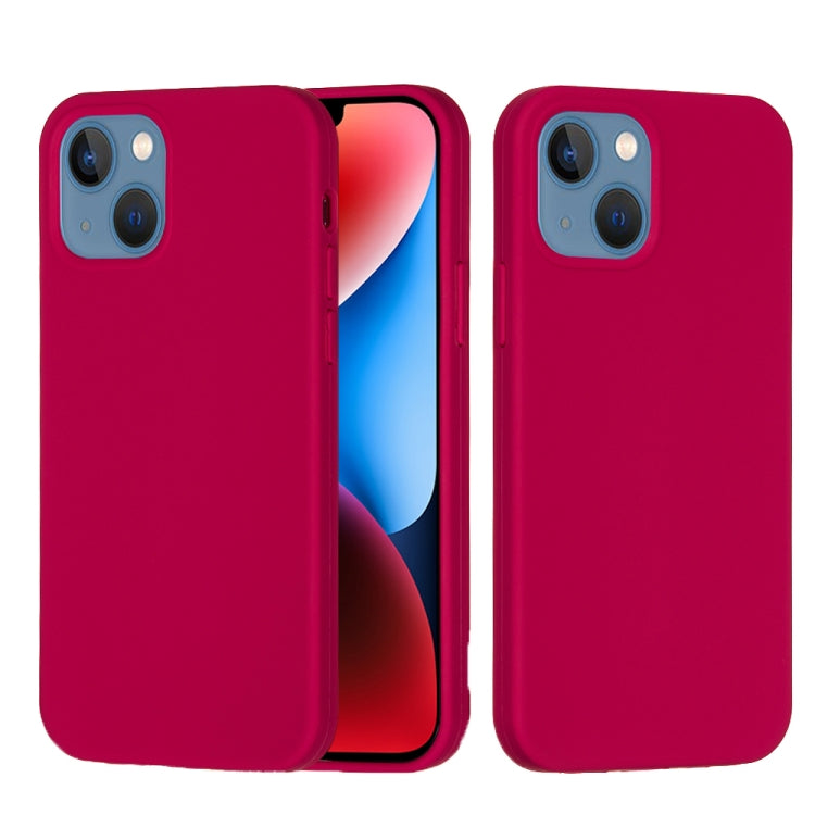 جراب هاتف سيليكون بلون سادة، لهاتف iPhone 15