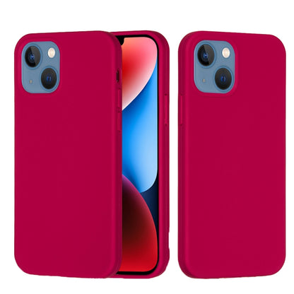 جراب هاتف سيليكون بلون سادة، لهاتف iPhone 15