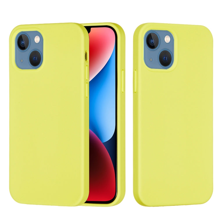 جراب هاتف سيليكون بلون سادة، لهاتف iPhone 15