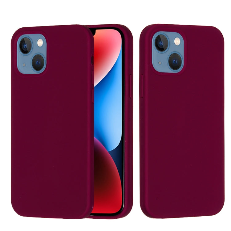 جراب هاتف سيليكون بلون سادة، لهاتف iPhone 15