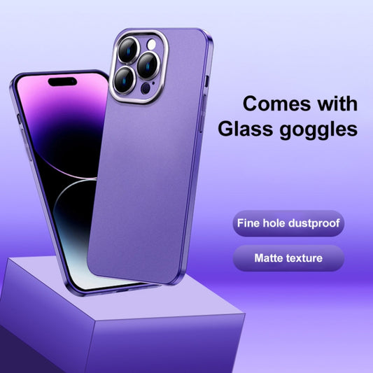 جراب هاتف من مادة معدنية غير لامعة مع حماية للعدسات، مناسب لأجهزة iPhone 14 وiPhone 13 Pro Max وiPhone 13 Pro وiPhone 13 وiPhone 12 وiPhone 11