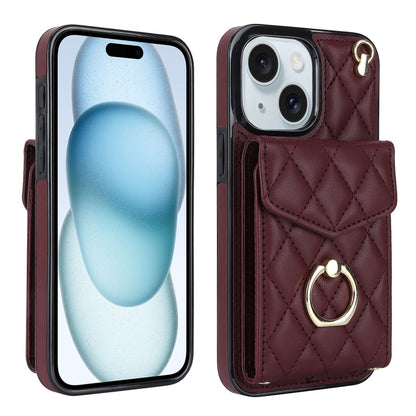جراب هاتف بتصميم معيني مع حبل طويل، مناسب لأجهزة iPhone 16e وiPhone 15 Pro Max وiPhone 15 Pro وiPhone 15 Plus وiPhone 15 وiPhone 14 Plus